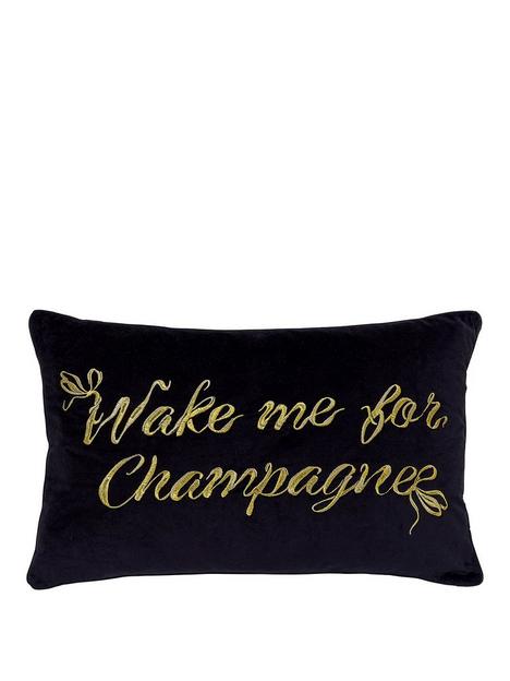 ted-baker-wake-me-for-champagne-cushion-black
