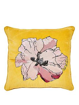 Product photograph of Ted Baker Art Floral Cushion from very.co.uk