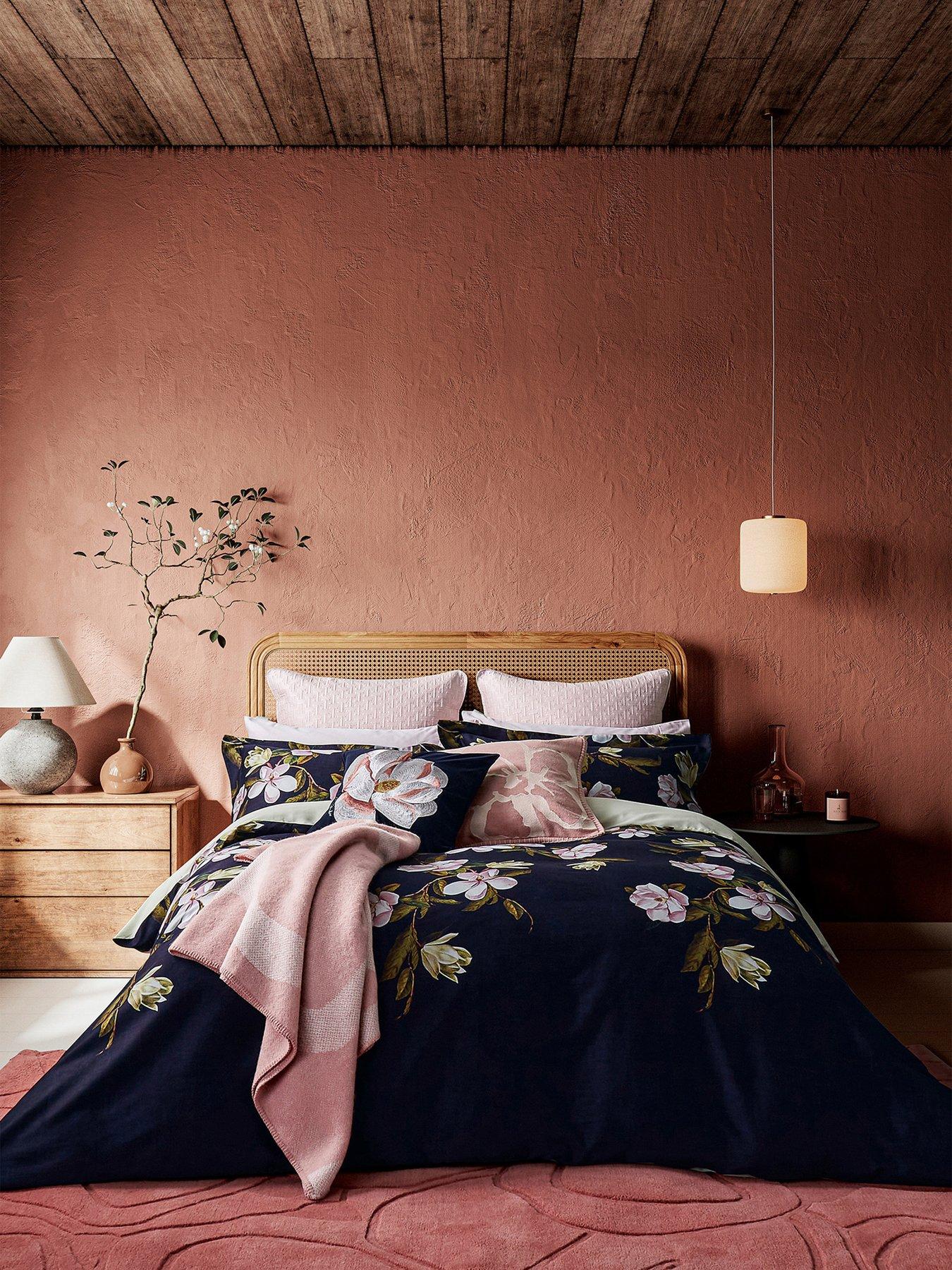 Product photograph of Ted Baker Opal Floral 100 Cotton Sateen Duvet Cover Set from very.co.uk