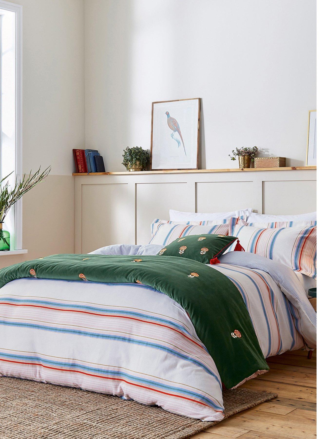 Product photograph of Joules Golden Hour 100 Brushed Cotton Duvet Cover Set from very.co.uk