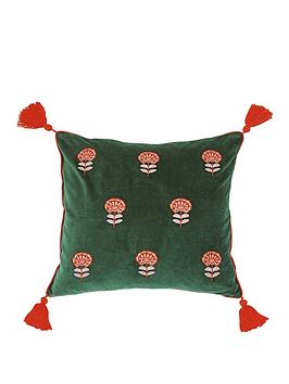 Product photograph of Joules Golden Hour Stripe Cushion from very.co.uk