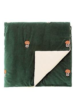 Product photograph of Joules Golden Hour Stripe Throw - Green from very.co.uk
