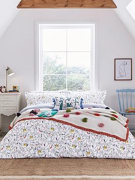 Product photograph of Joules Linear Dogs 100 Brushed Cotton Duvet Cover Set from very.co.uk
