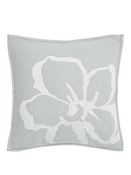 Product photograph of Ted Baker Magnolia Silver Cushion from very.co.uk