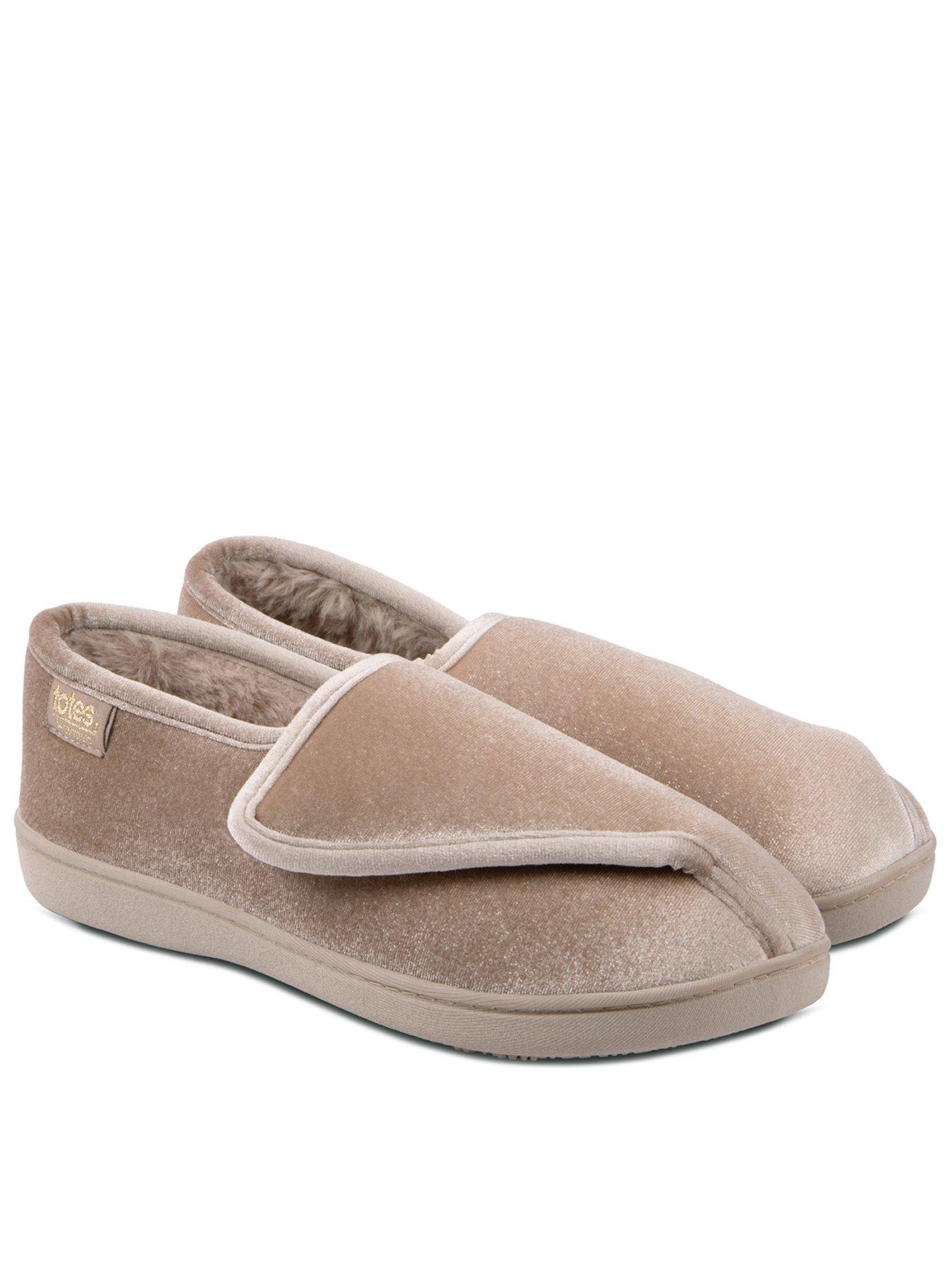Mens sheepskin slippers with velcro fastening clearance