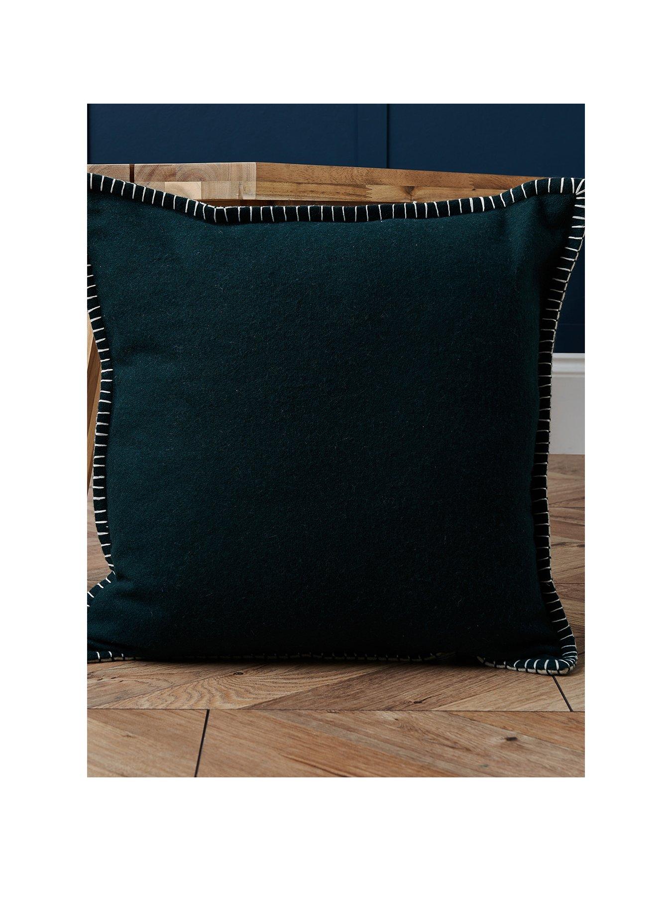 Very Home Blanket Felt Stitch Cushion