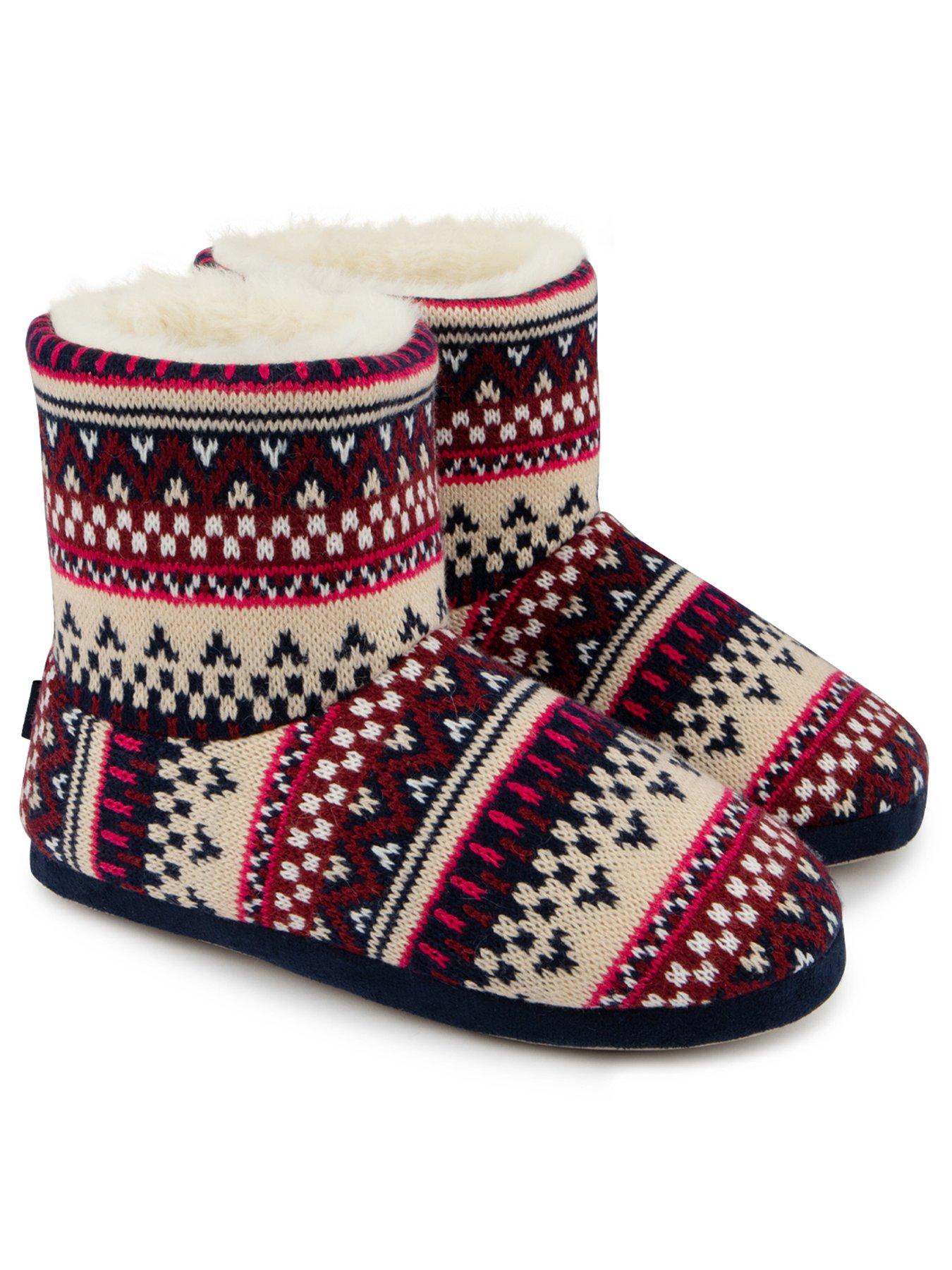 Ladies boot slippers on sale uk