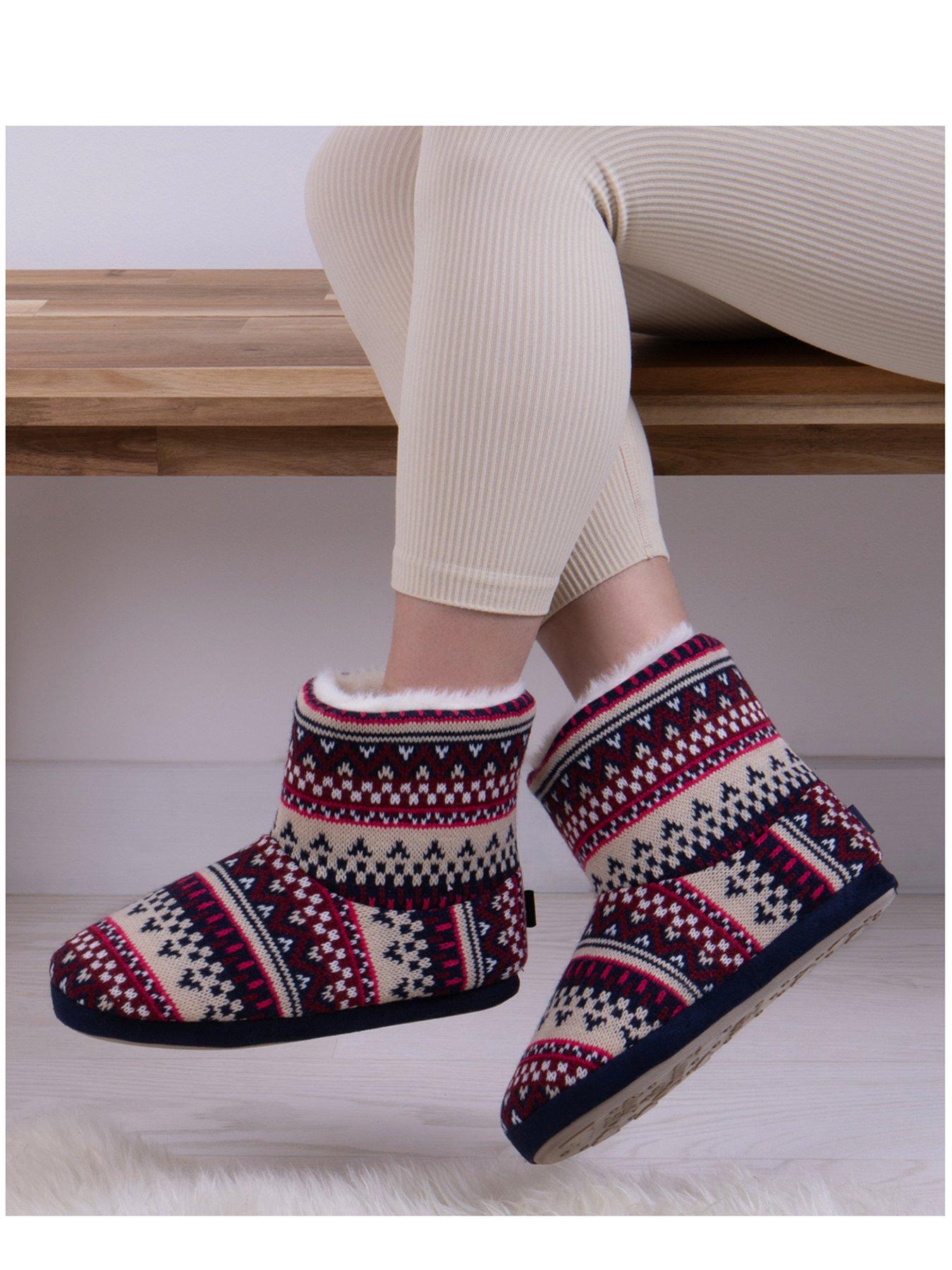 Fairisle slipper hot sale boots