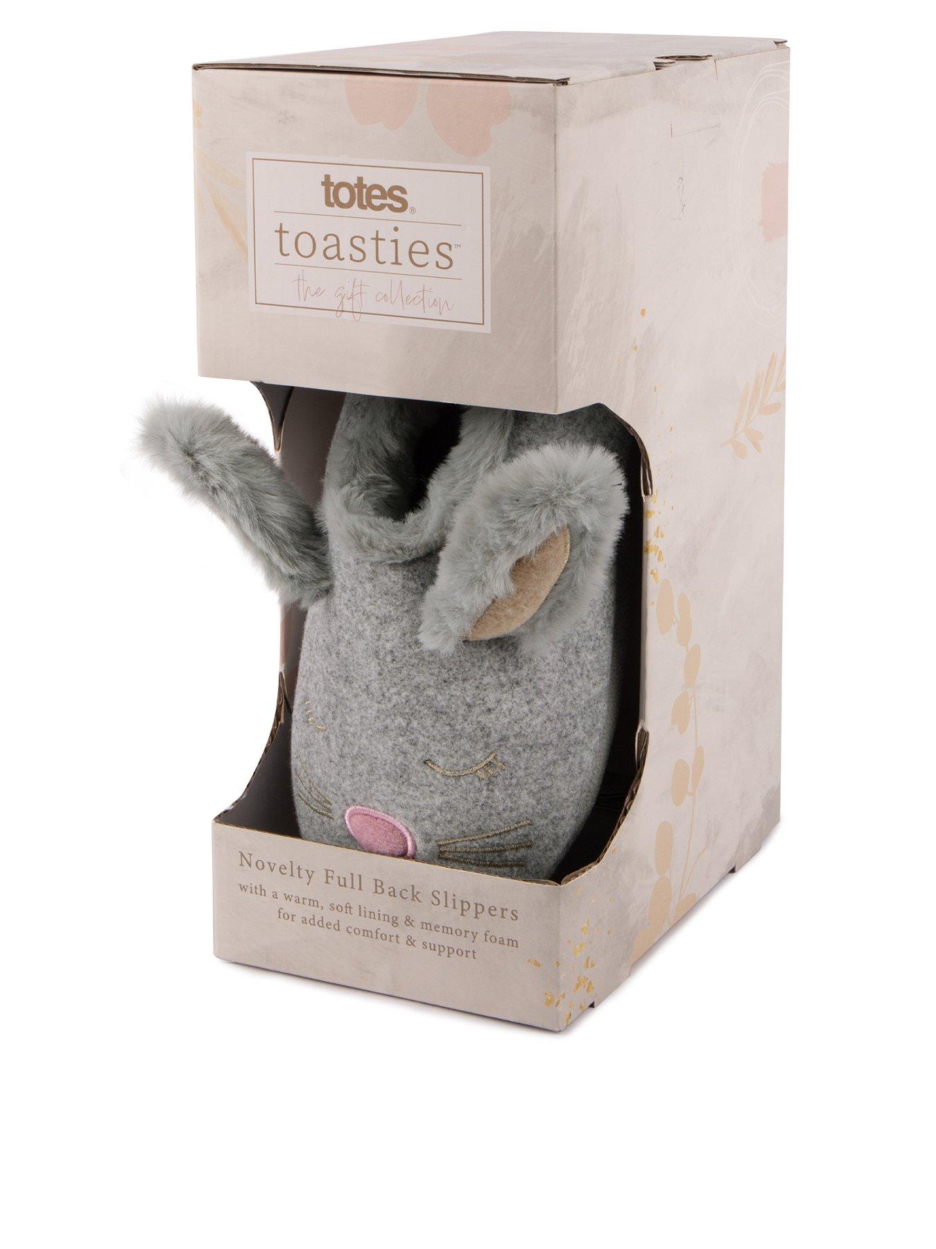 Novelty Bunny Slippers Grey