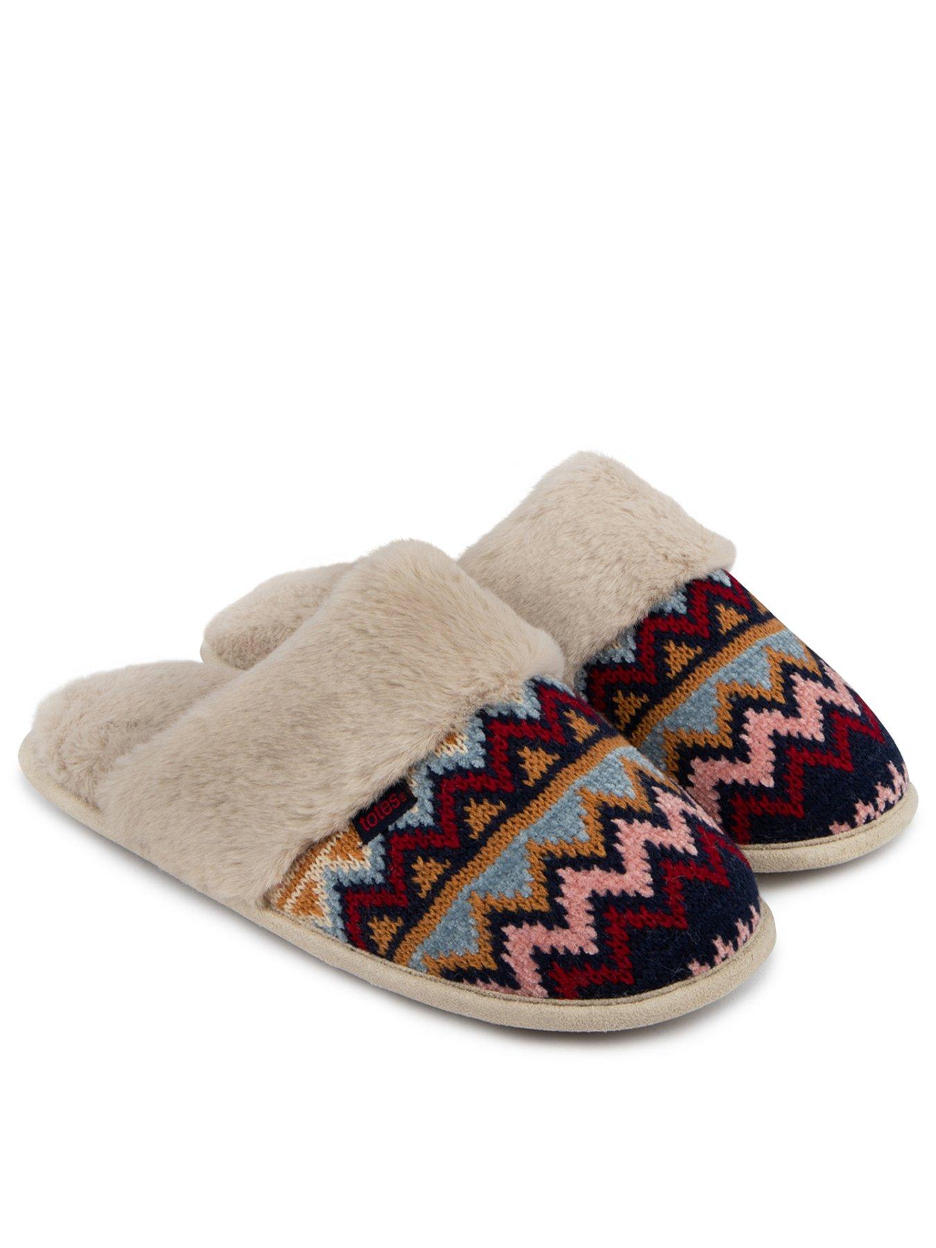 Knitted 2024 mule slippers