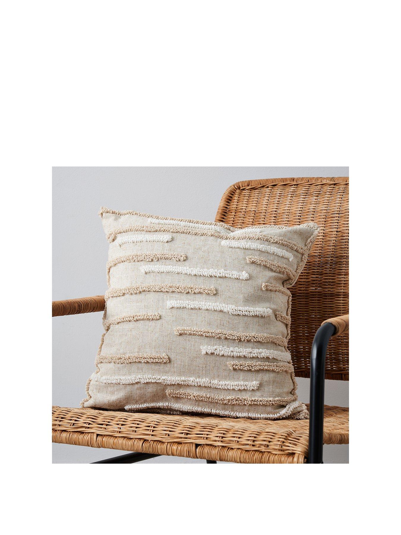 Product photograph of Very Home Broken Stripe Cushion from very.co.uk