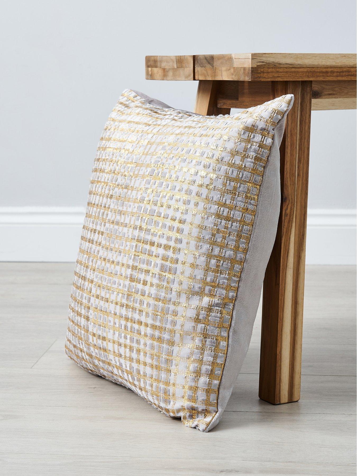 undefined Velvet Cushion with Foil Print
