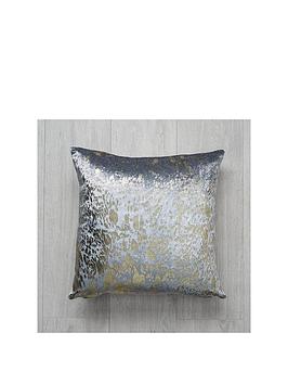 Product photograph of Bhs Velvet Cushion With Abstract Foil Print from very.co.uk