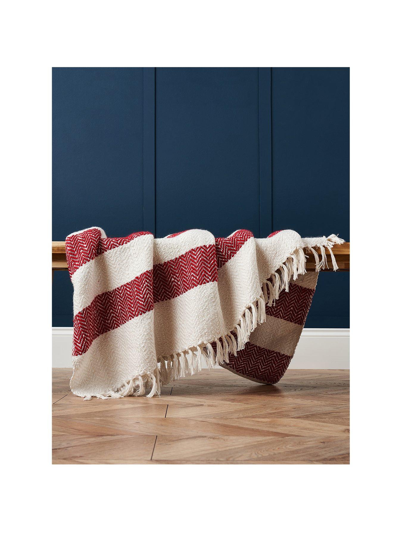Product photograph of Very Home Herringbone Stripe Throw - Multi from very.co.uk