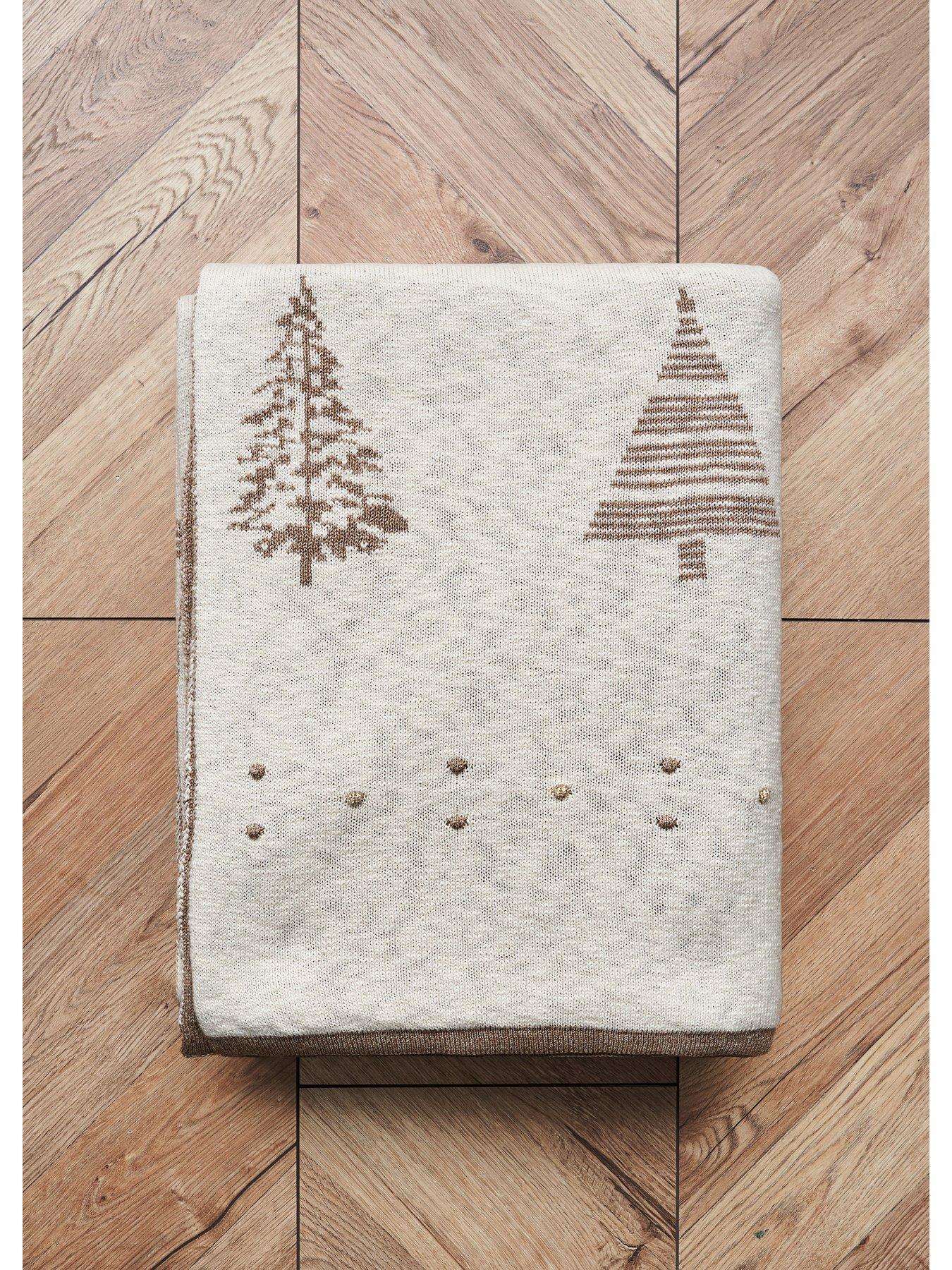 Image 1 of 6 of Very Home Christmas Tree Throw - Gold