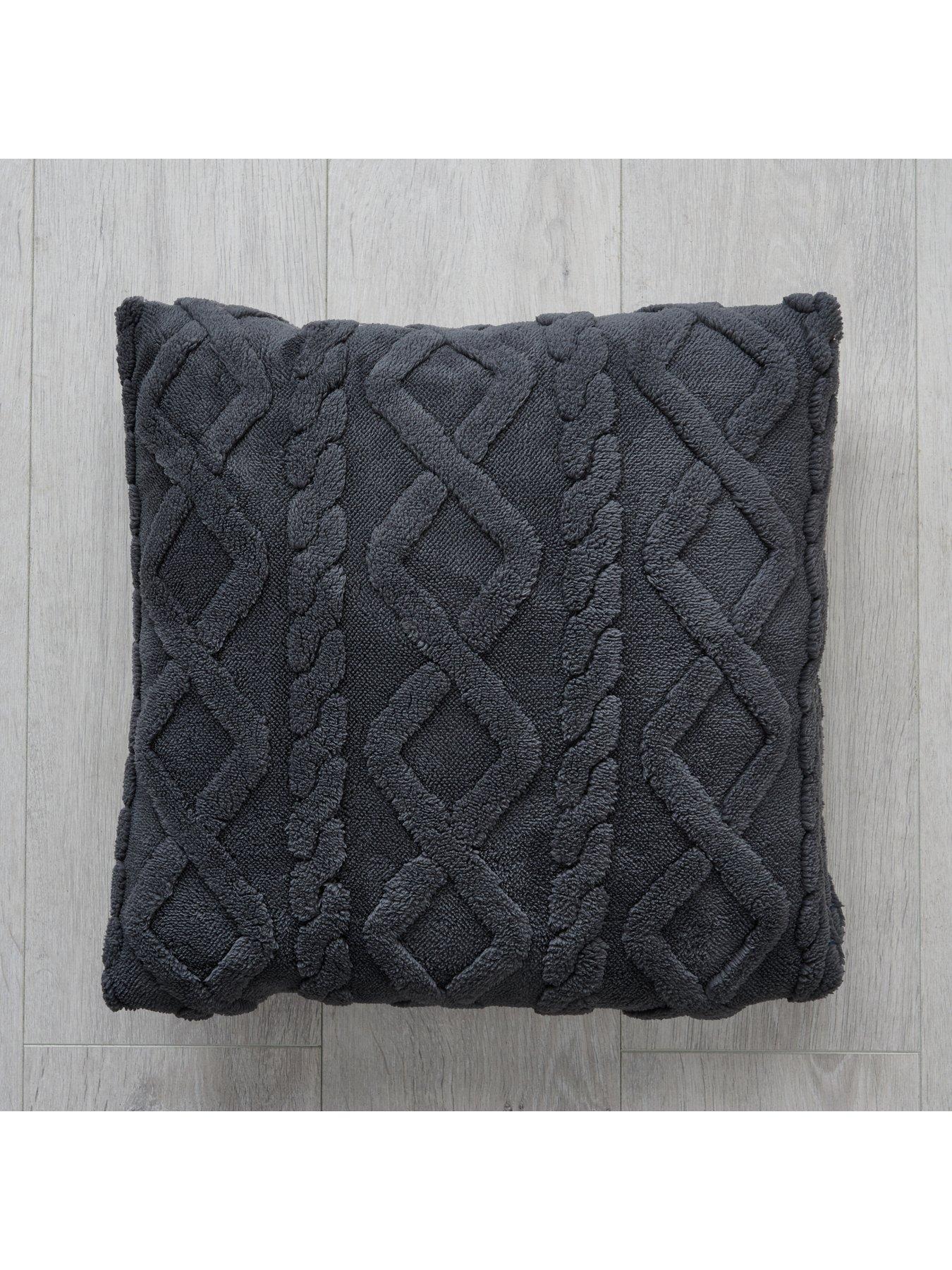 Image 3 of 6 of Very Home Cable Knit Sherpa Cushion