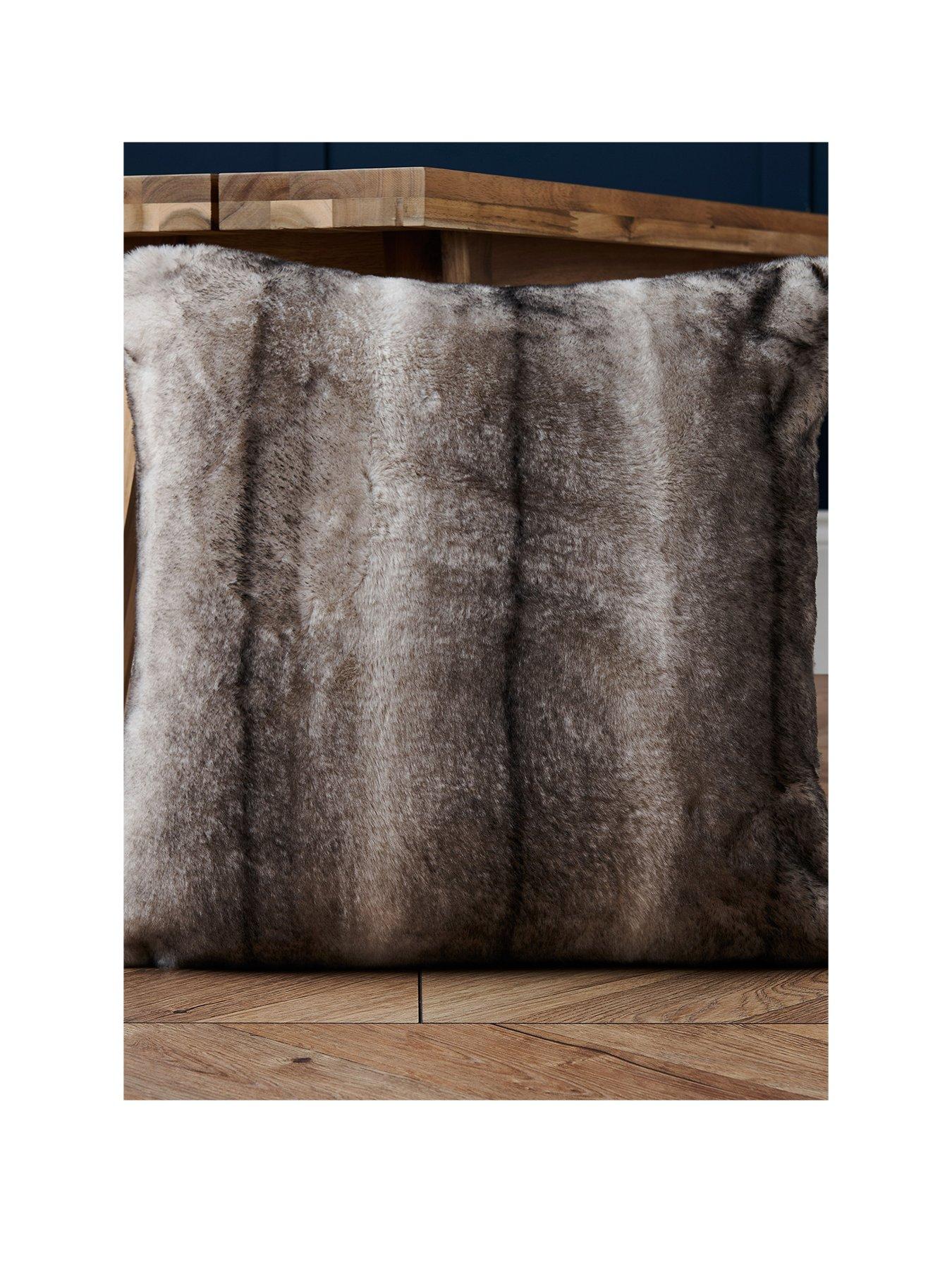 The Very Collection Alaskan Wolf Faux Fur Cushion