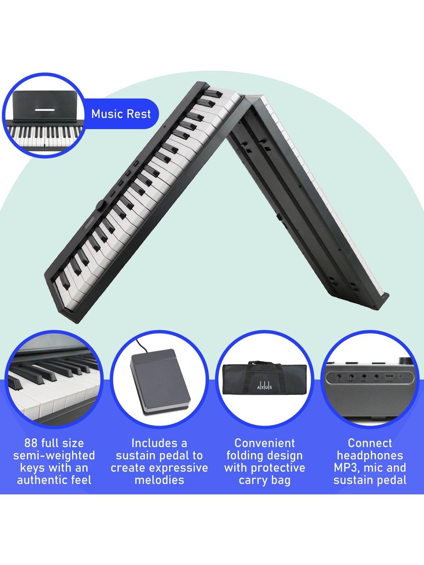 Axus 88 Note Folding Digital Piano very.co.uk