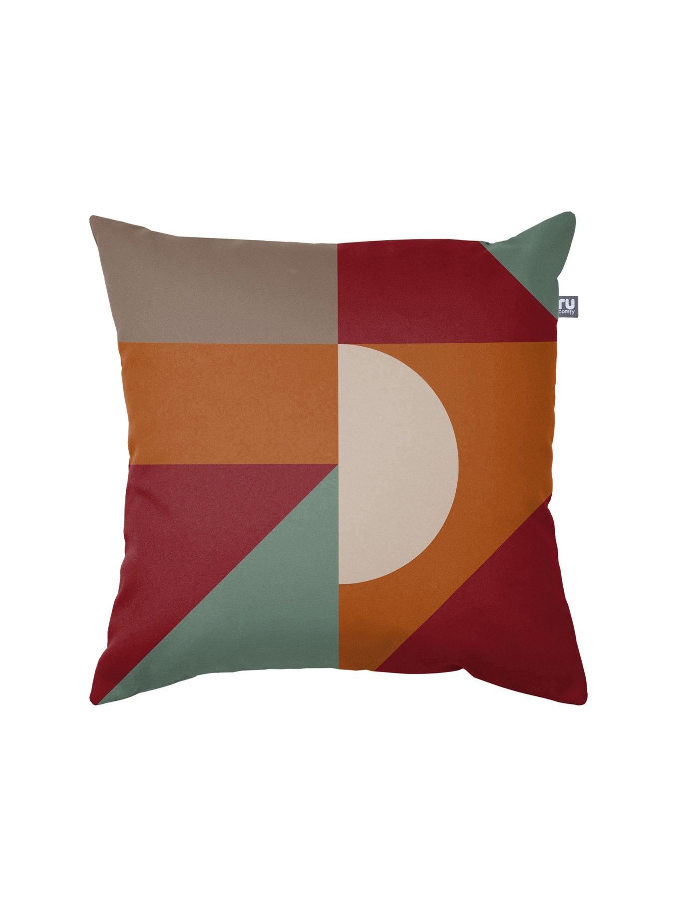 Product photograph of Rucomfy Snug Abstract Printed Cushion - Multi from very.co.uk