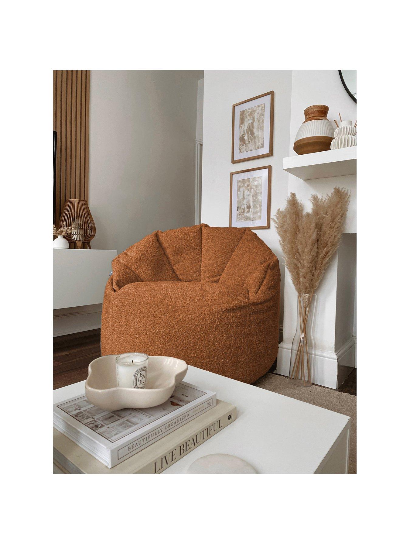 rucomfy Snug Boucle Cinema Chair Beanbag - Rust