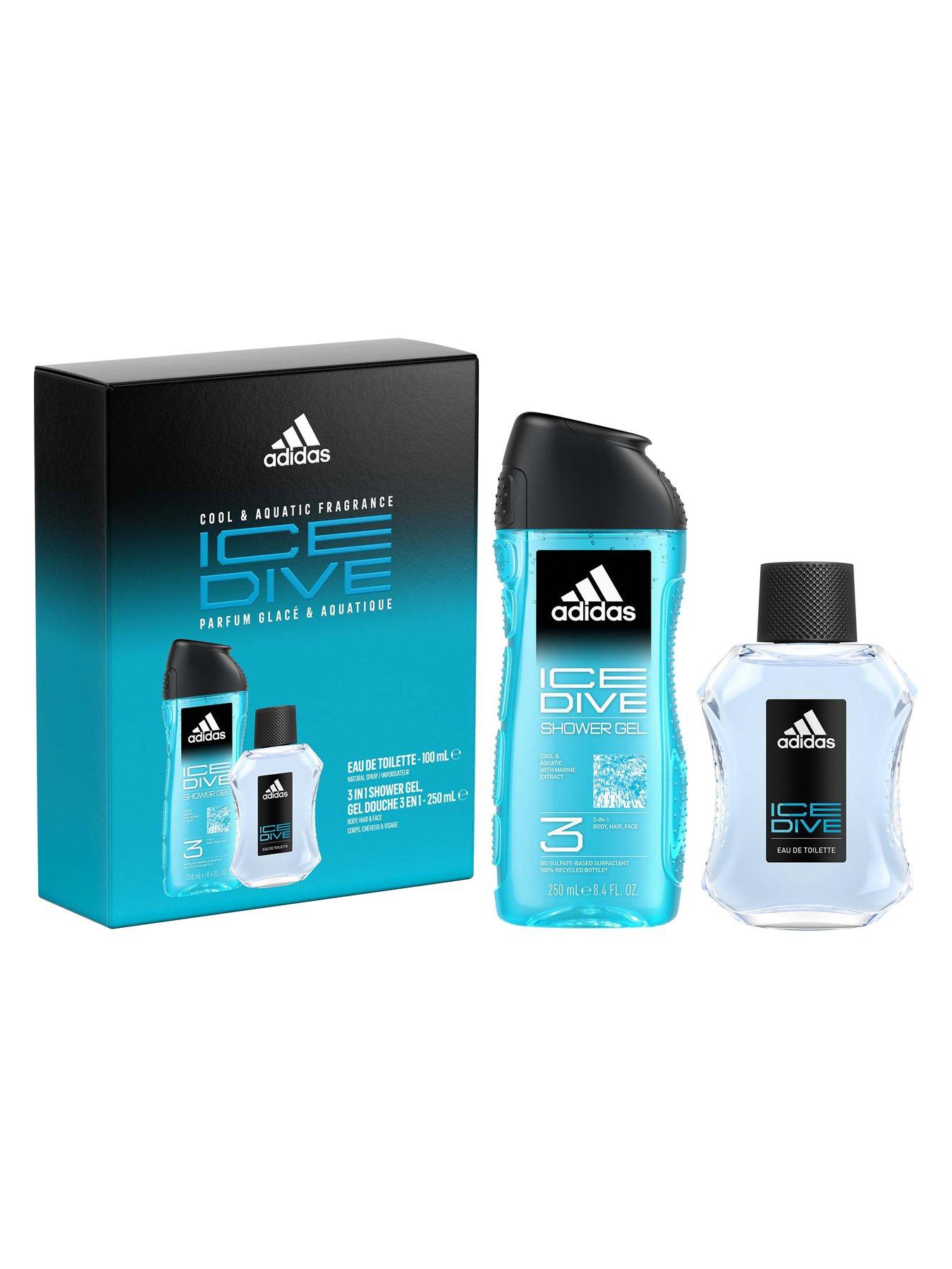 adidas Ice Dive 100ml Eau de Toilette & 250ml Shower Gel Giftset | very ...