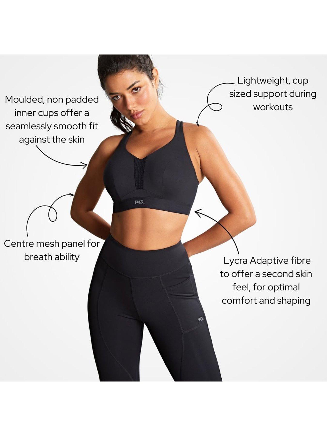 Image 5 of 6 of Panache Sport Panache 'Endurance' Wired Non Padded Sport Bra - Black