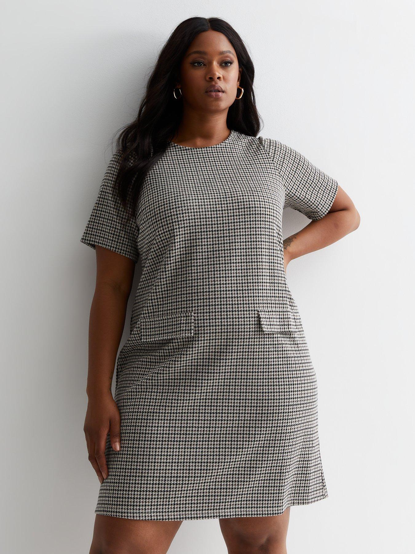 New look checked outlet dress