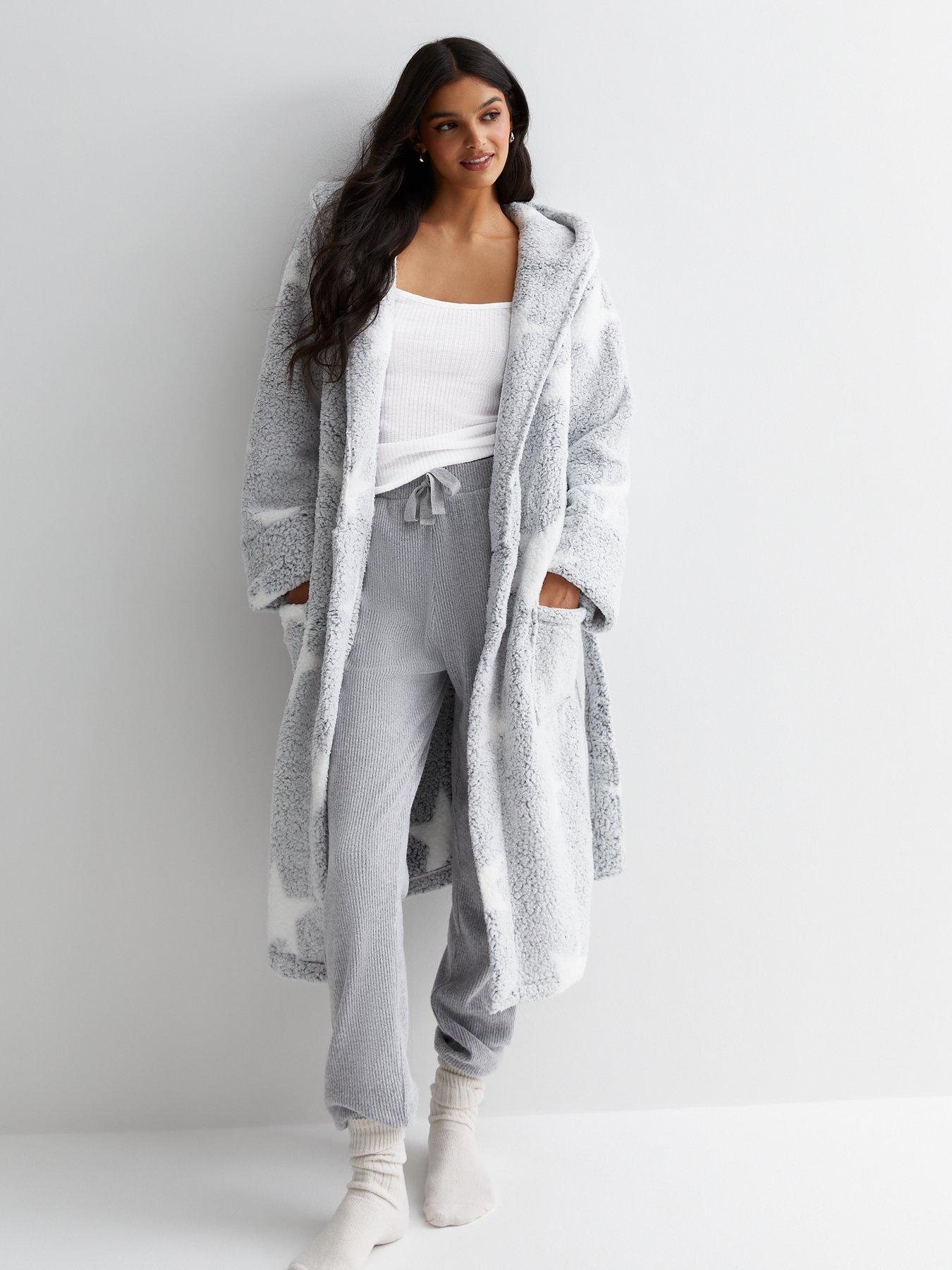 New look grey dressing cheap gown