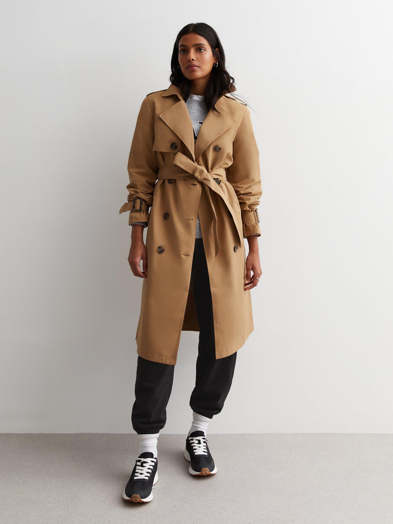 New Look Camel Formal Belted Trench Coat | very.co.uk