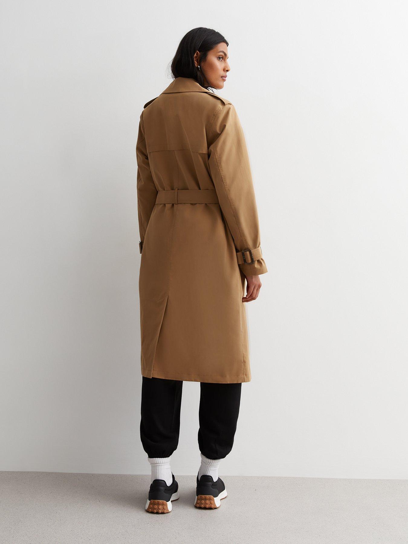 Camel Formal Belted Trench Coat