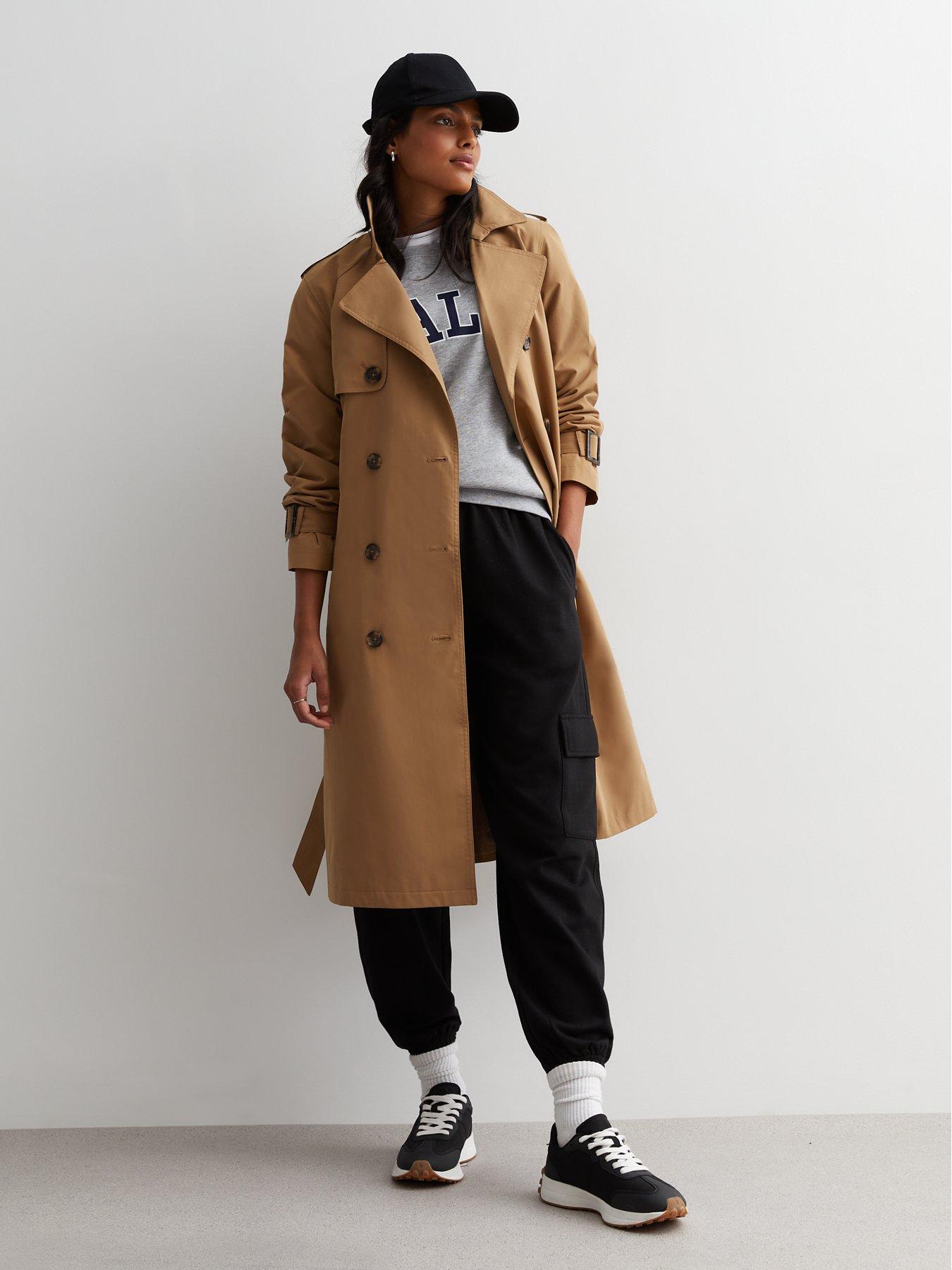 Camel Formal Belted Trench Coat