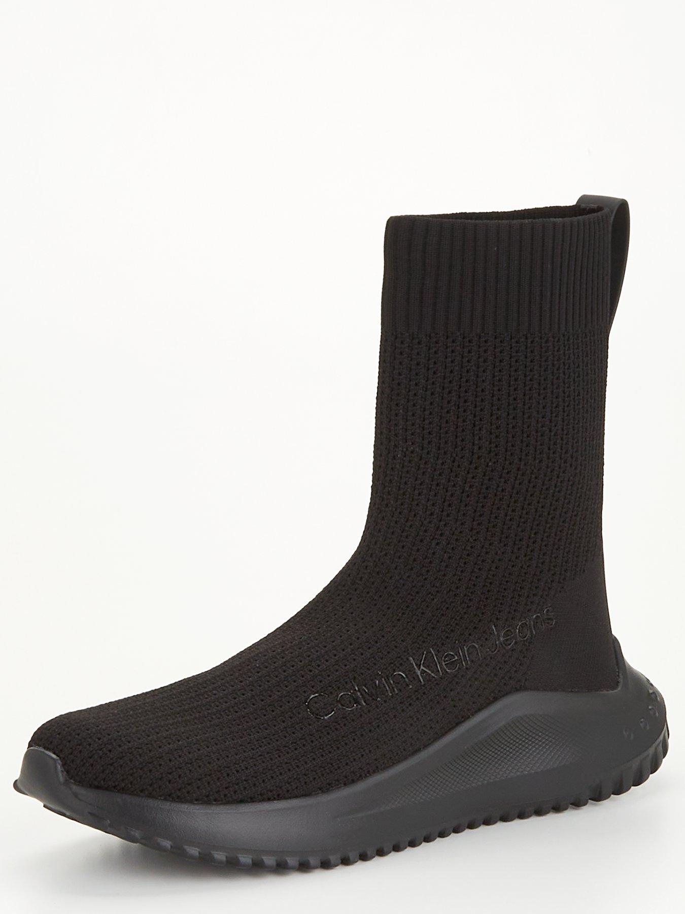 Calvin Klein Jeans Eva Runner Sock Trainer - Black | Very.co.uk