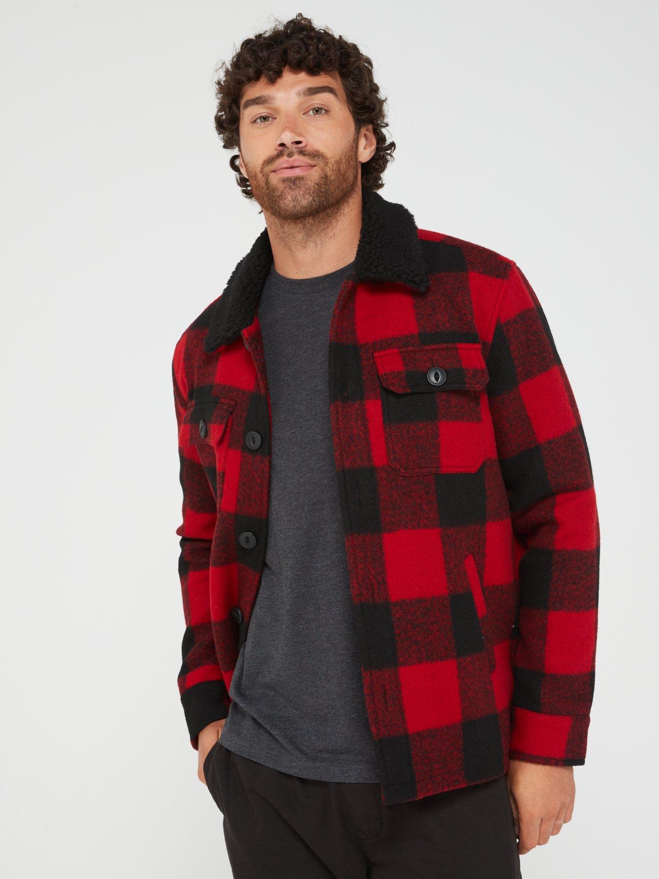 Red jacket with collar deals