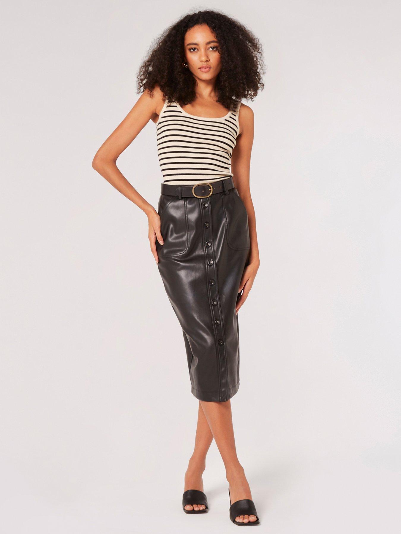 Black midi skirt on sale 18