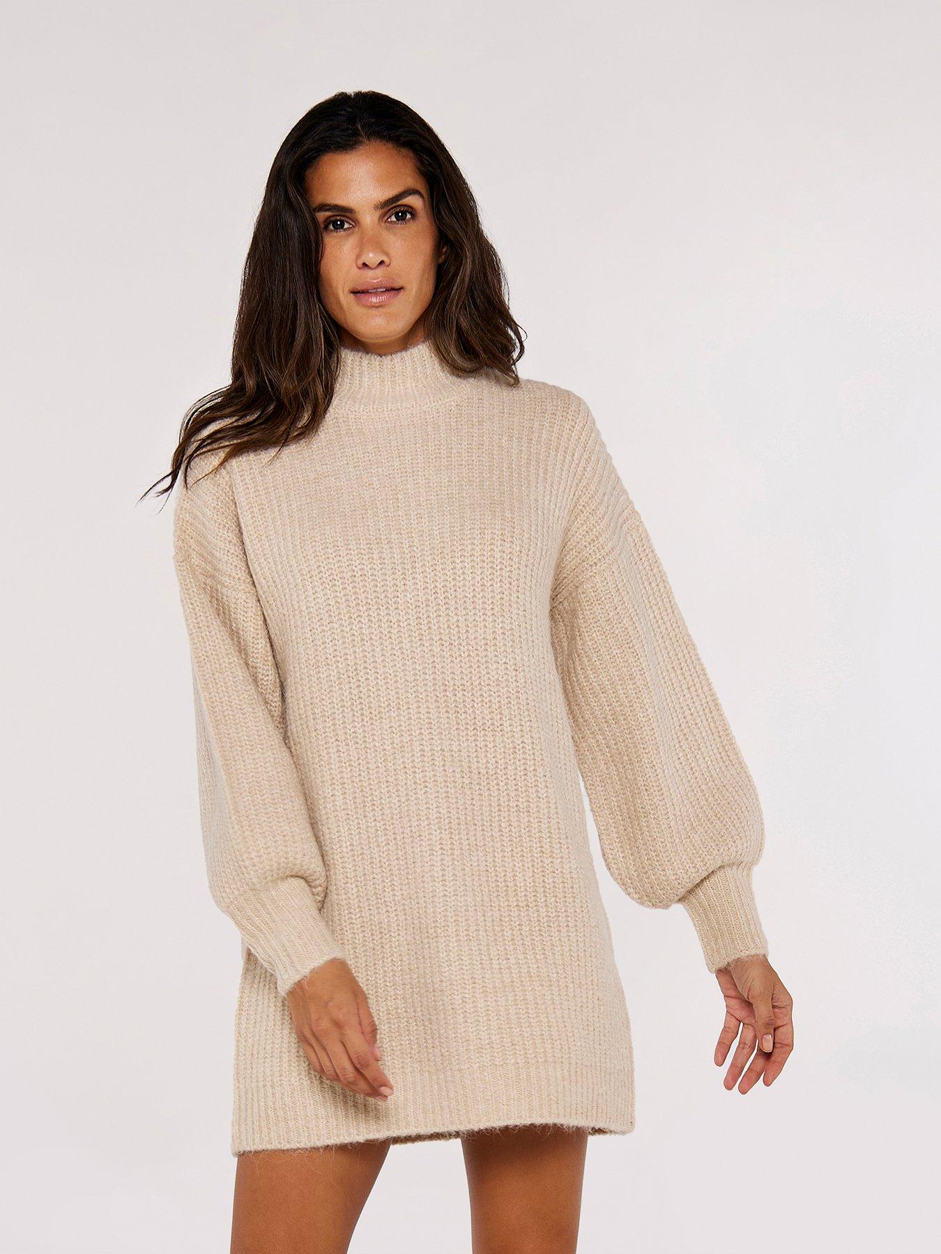 Cream knitted hot sale dress uk