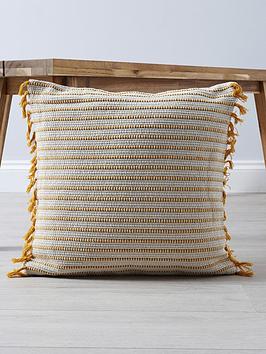 Product photograph of Very Home Cotton Stripe Cushion from very.co.uk