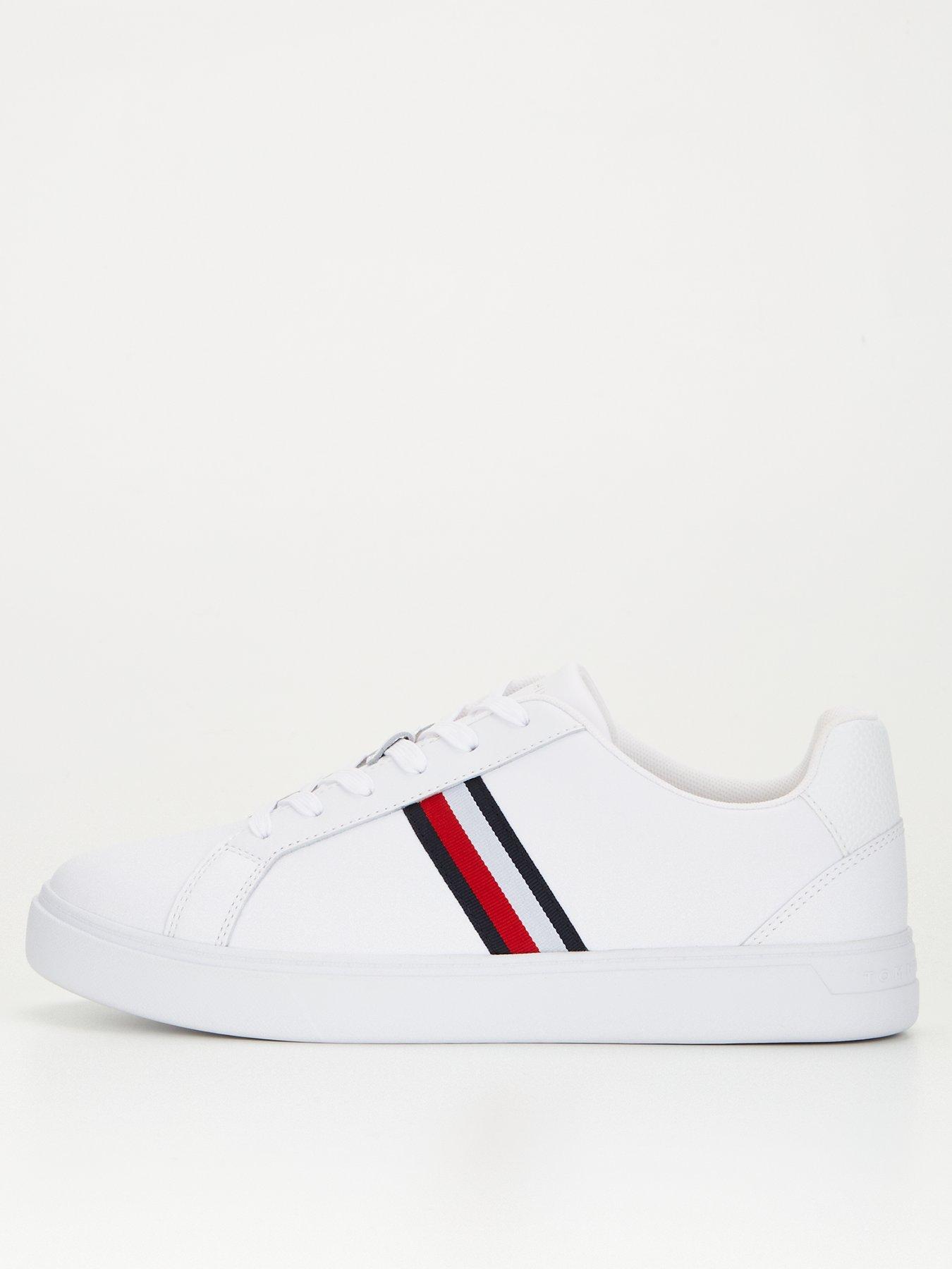 Essential Leather Court Trainers White