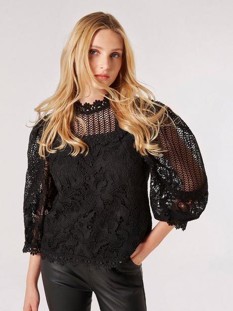 apricot-victoriana-mixed-lace-top