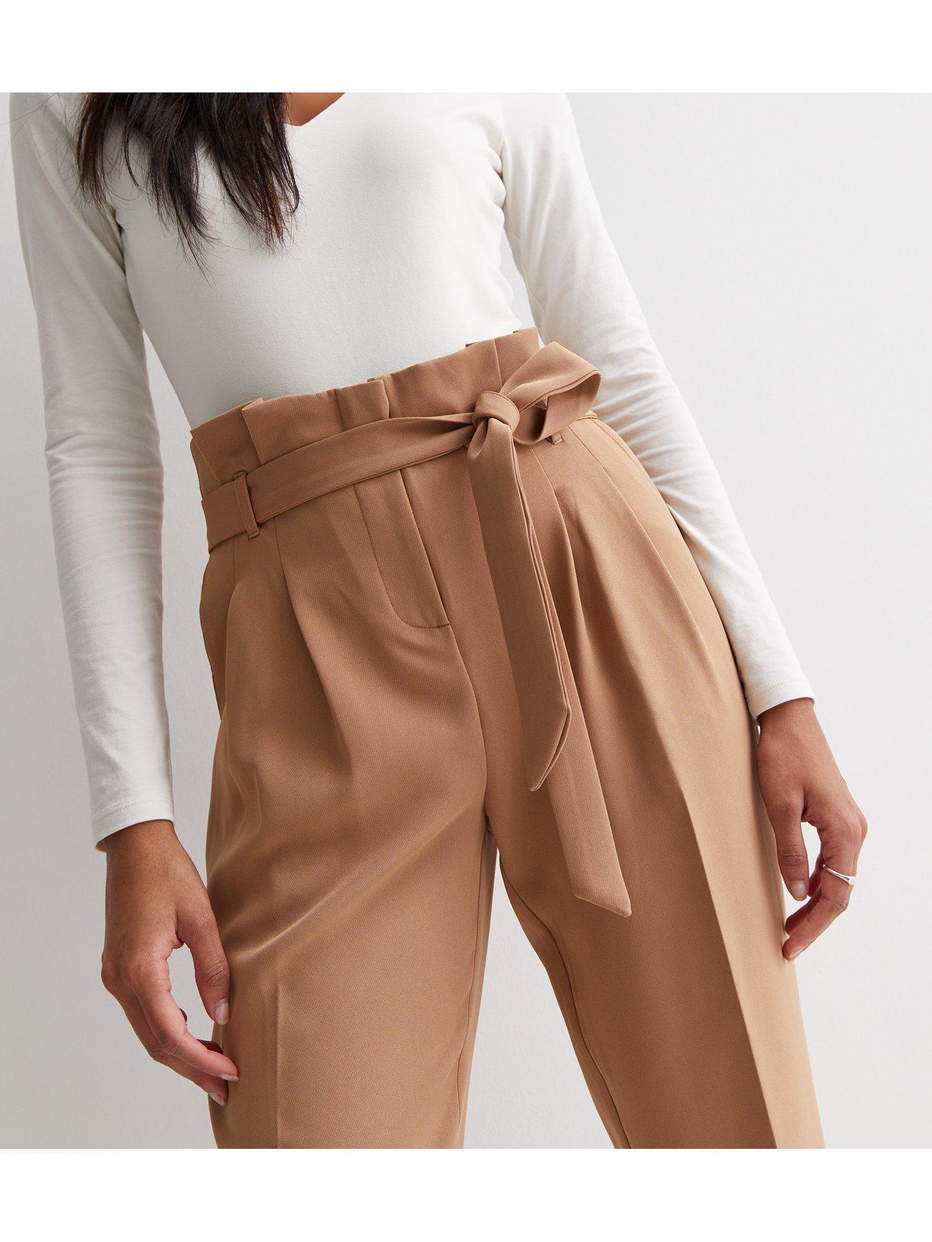 Camel paper bag pants shop