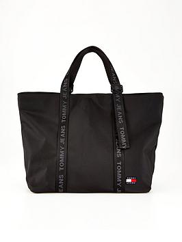 tommy jeans essential tote - black