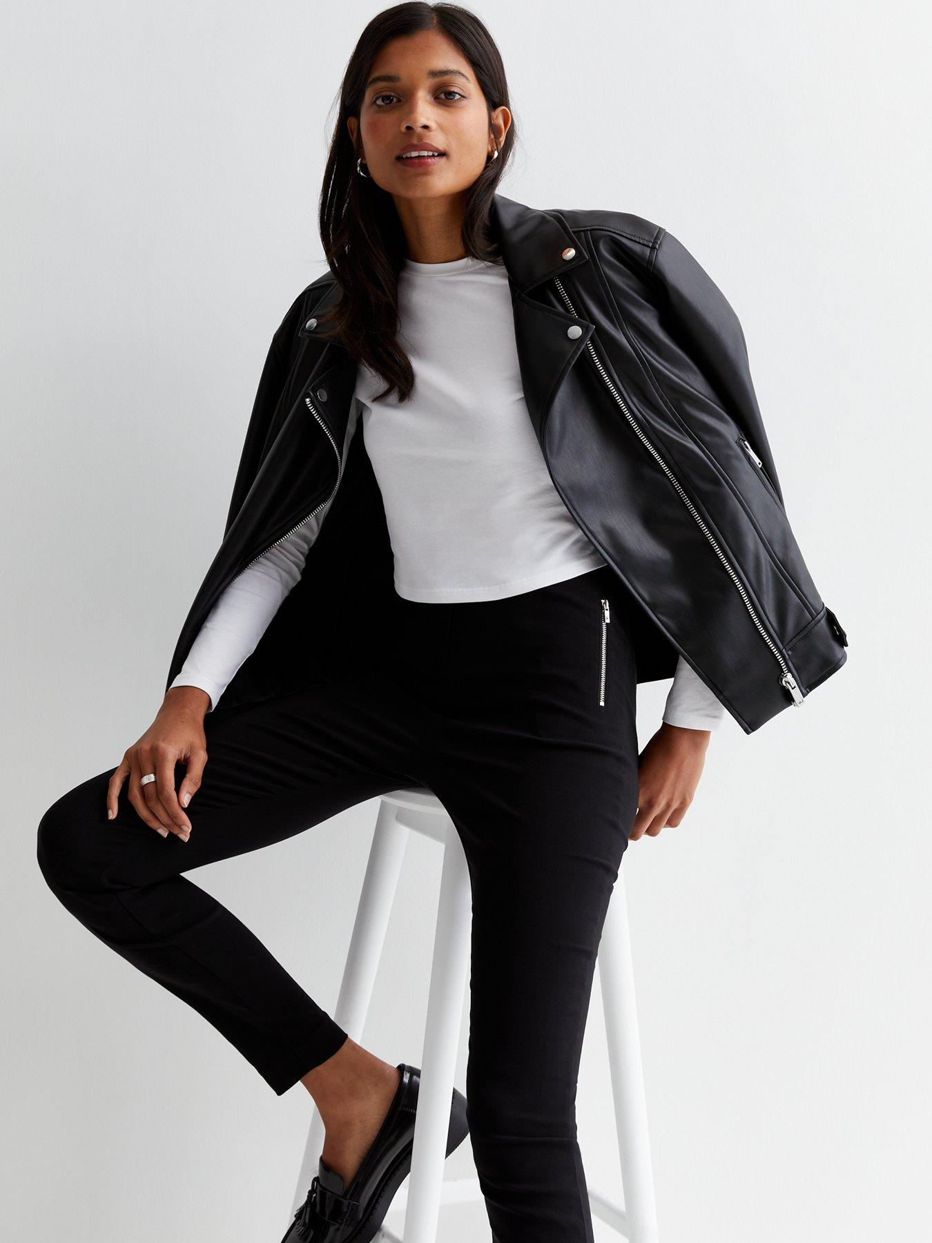 NEW Cameo Rose @ New Look, Faux Leather Look Leggings Trousers