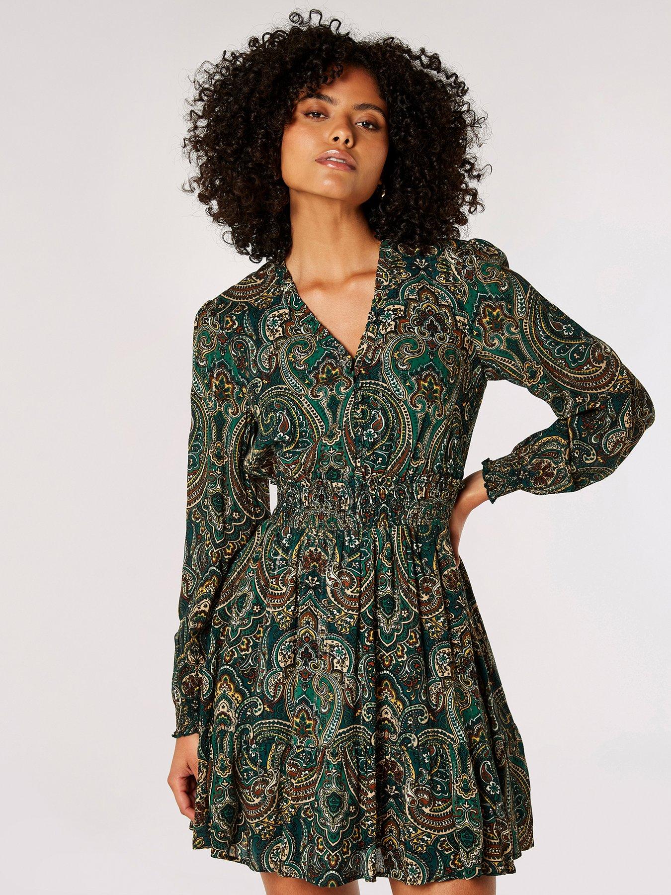 Apricot hot sale paisley dress