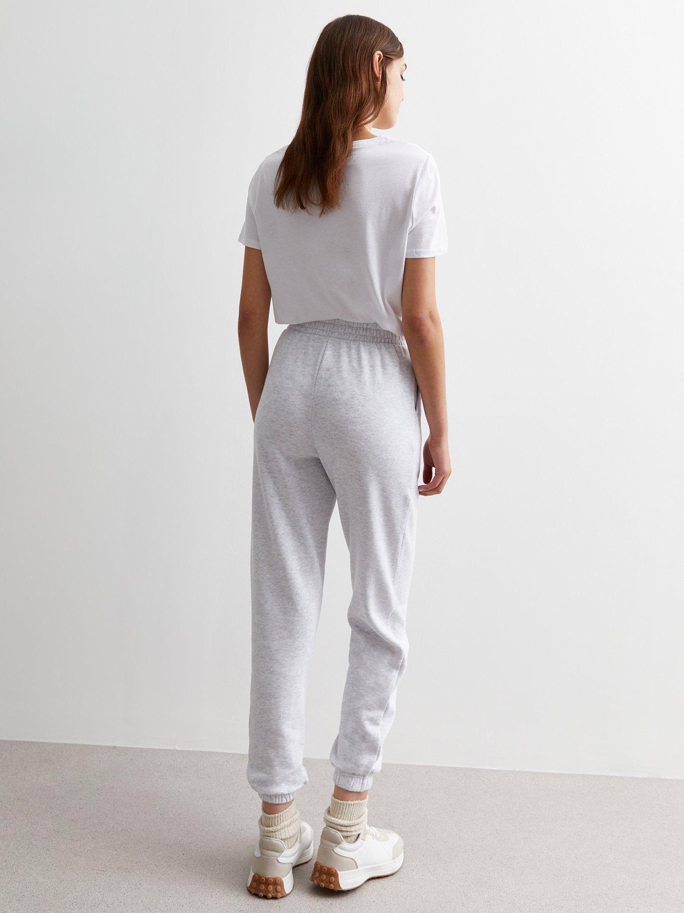 New Look Petite cuffed jogger in light gray