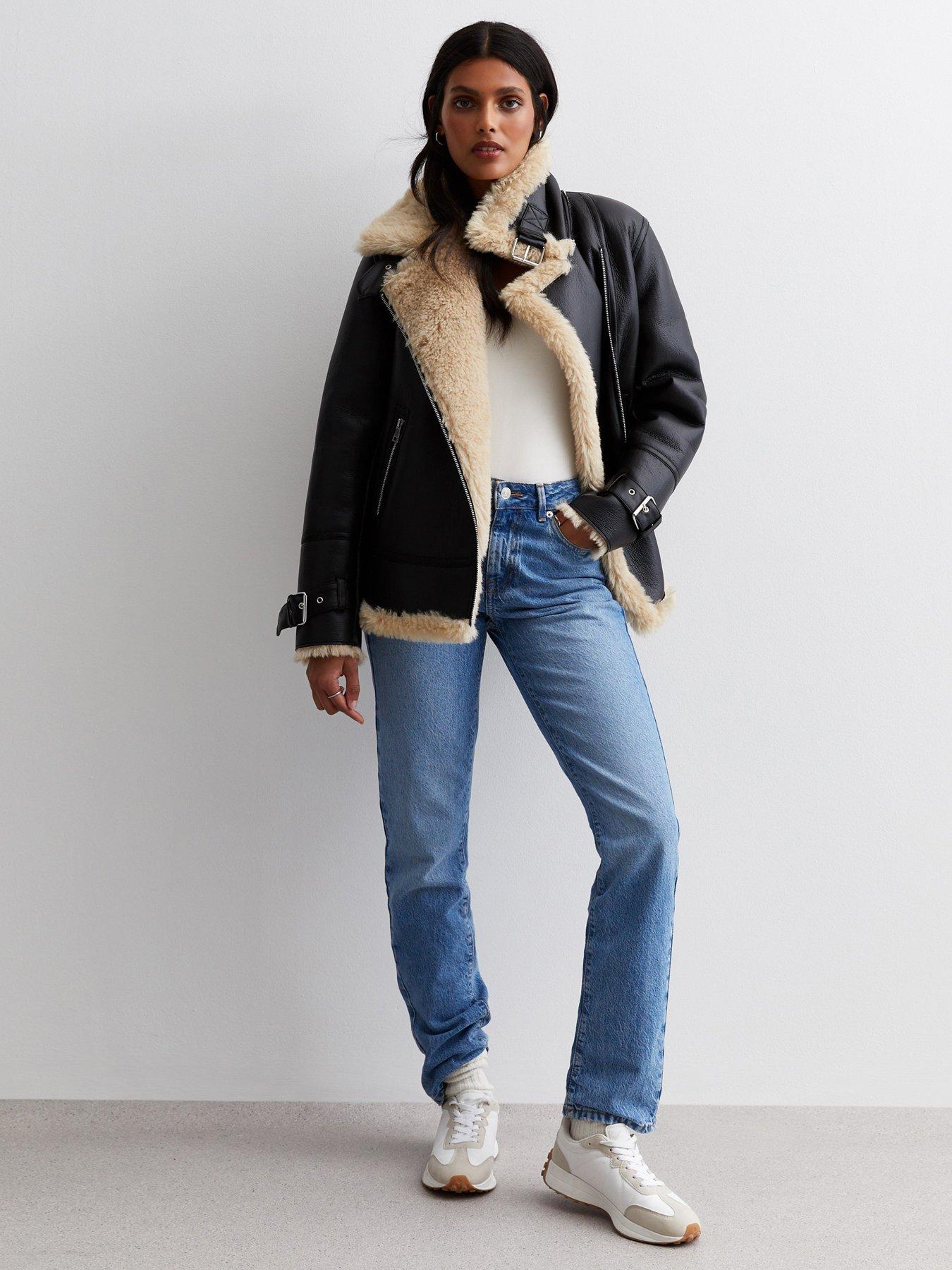 HUGO - Oversize-fit coat in faux fur with full lining