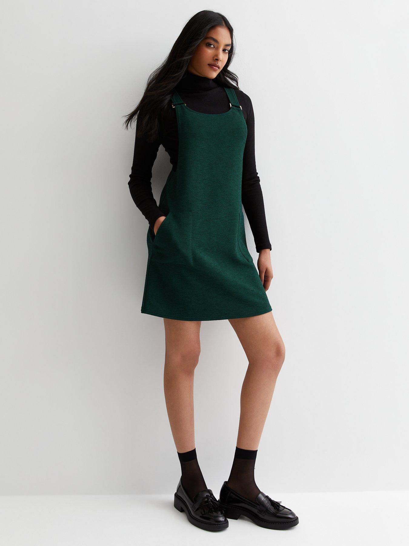 New look green pinafore hotsell