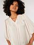  image of apricot-hammered-satin-smock-detail-top