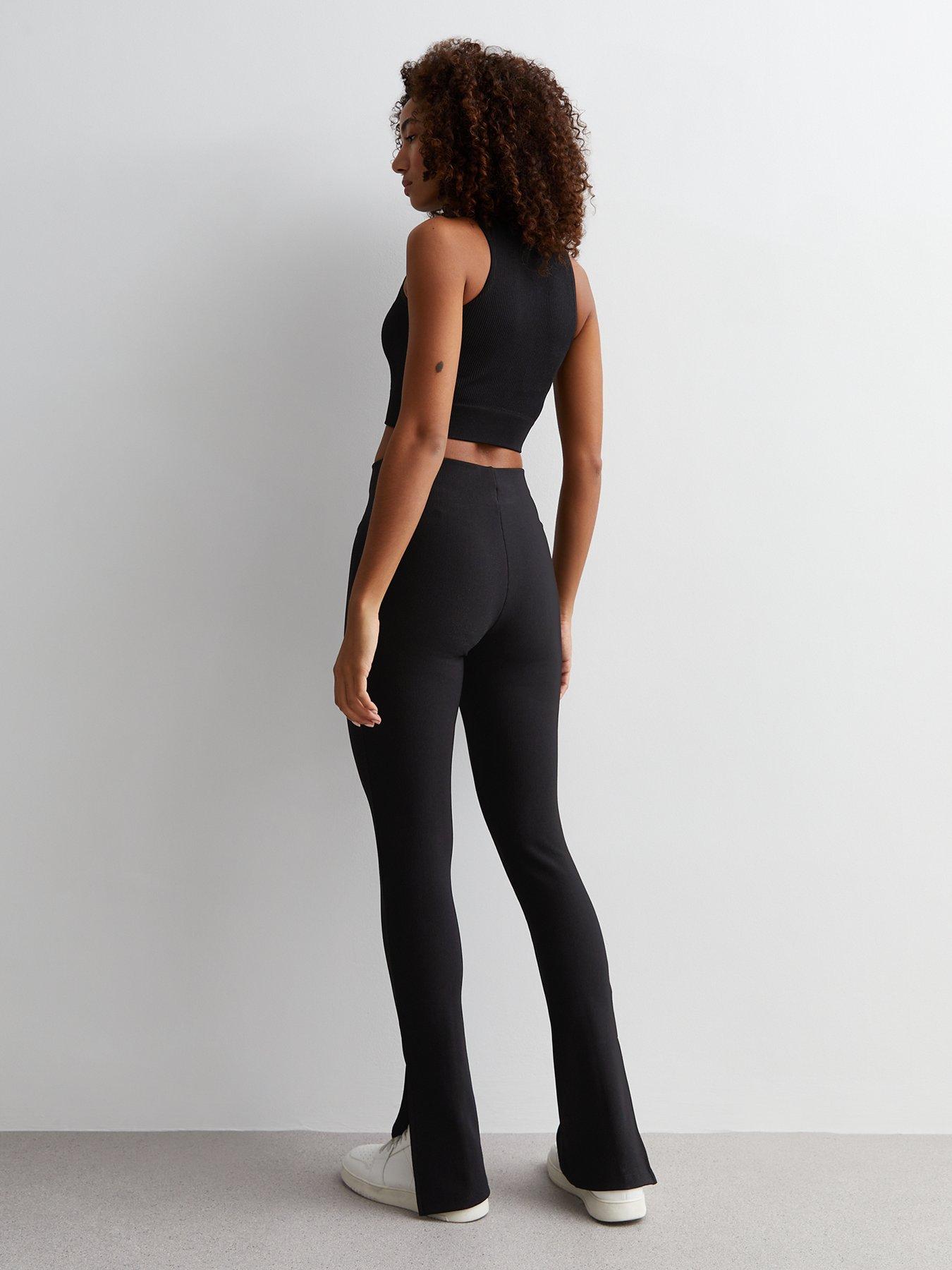 Ribbed Leggings With Front Split Hem from Zara on 21 Buttons