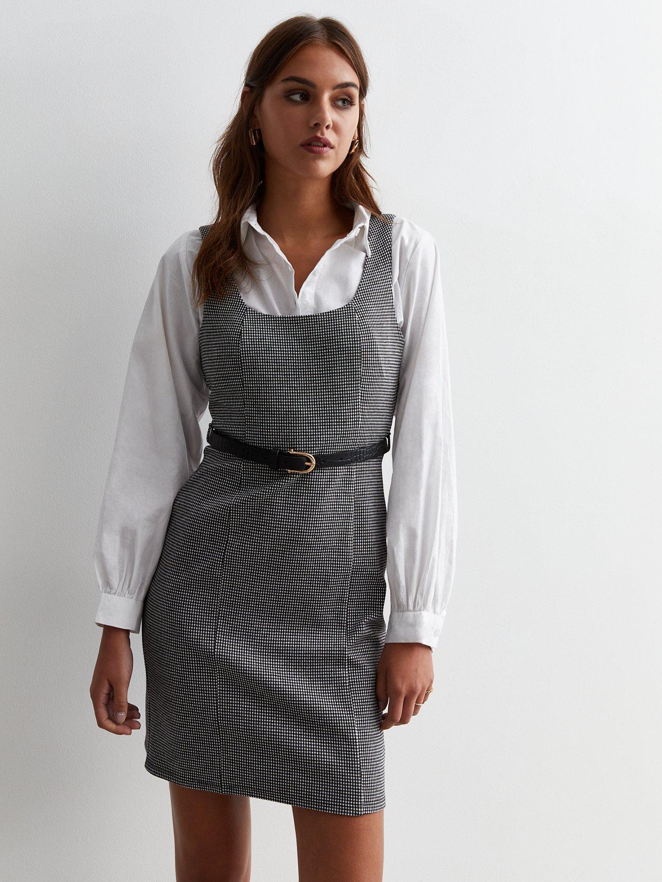 New look denim on sale pinafore