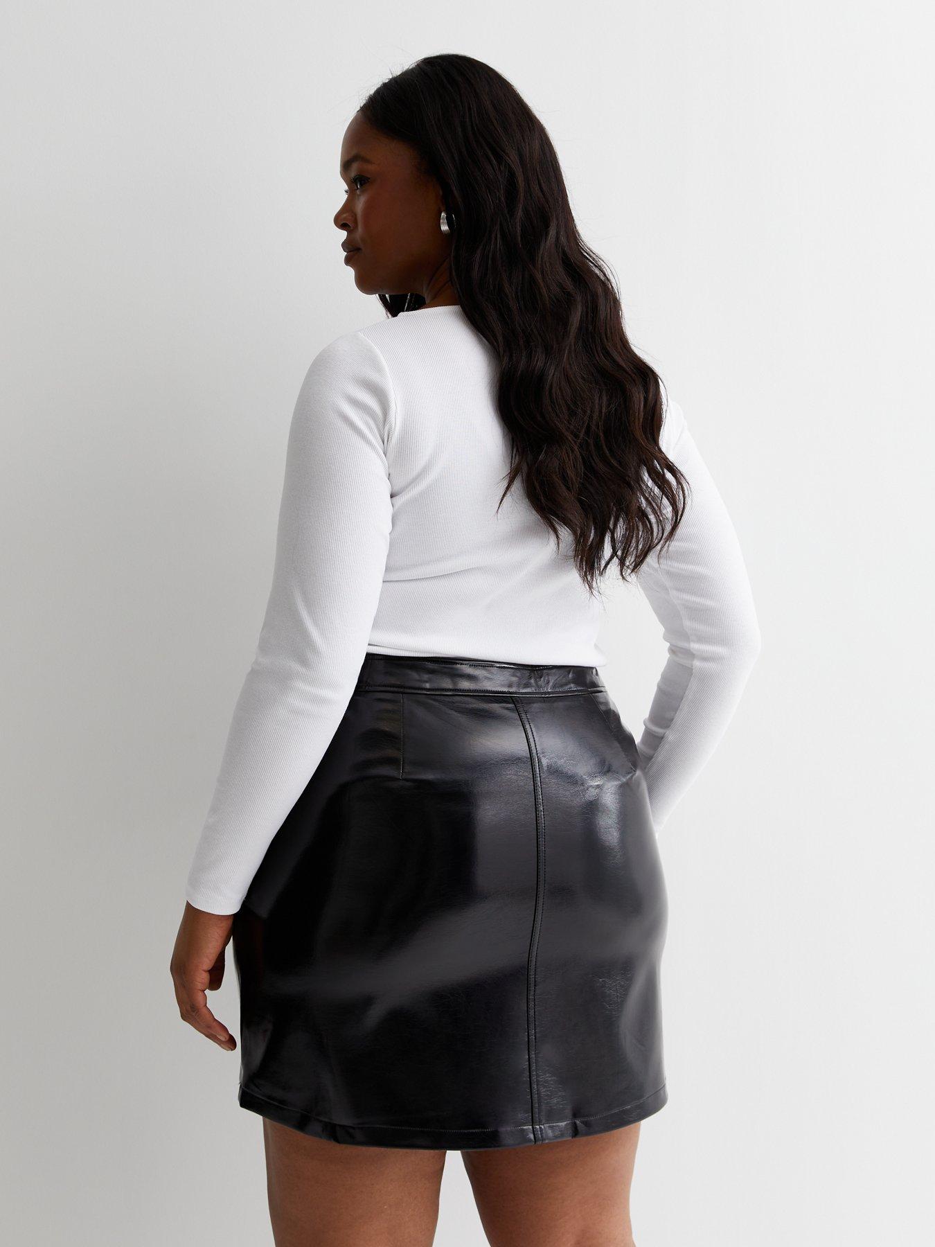 New look faux leather mini outlet skirt