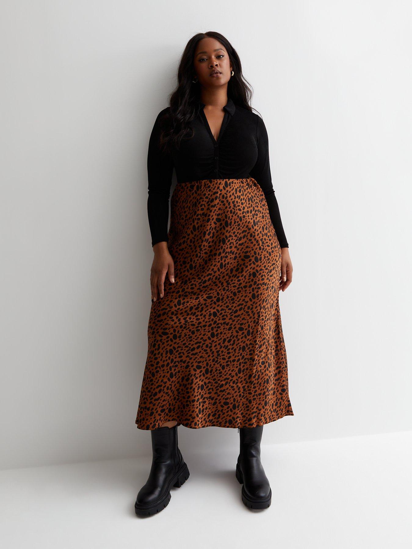 Animal print skirt plus hot sale size